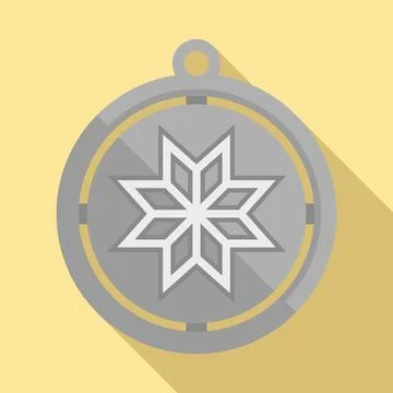 Luck amulet icon flat . Esoteric bead Illustrazione stock