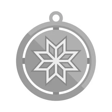 Luck amulet icon flat vector. Esoteric bead Illustrazione stock