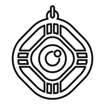 Luck amulet icon outline vector. Esoteric bead 库存插图