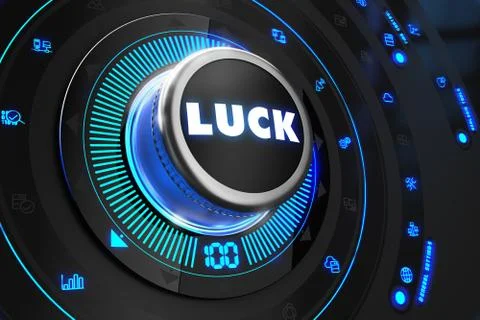 Luck Controller on Black Control Console Stock Illustration