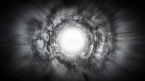 Luck at the end of a dark tunnel Video stock 80005603