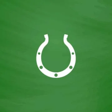 Luck Horseshoe flat icon Stock Illustration