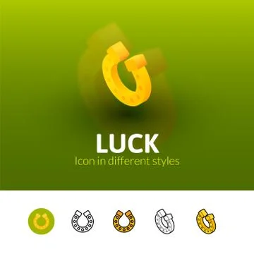 Luck icon in different style Stock Illustration