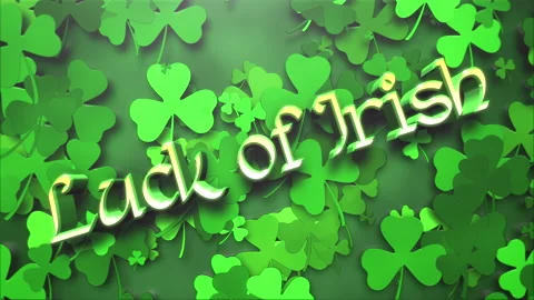 Luck of irish on shamrocks pattern 스톡 동영상 170330457