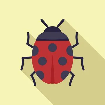 Luck ladybug icon flat vector. Japan fuji Stock Illustration