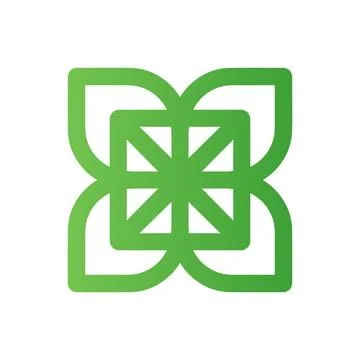 Luck logo four leaf clover luck symbol icon modern corporate, abstract letter Stock Illustration