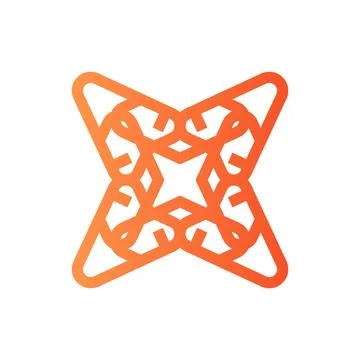 Luck logo four leaf clover luck symbol u logo modern corporate, abstract letter Stock Illustration