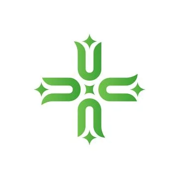 Luck logo four leaf clover luck symbol modern corporate, abstract letter logo Stock Illustration