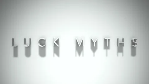 Luck Myths 3D title animation with shadows on a white background Stock Footage 296672534