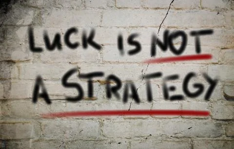 Luck is not a strategy concept Illustrazione stock