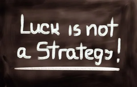 Luck is not a strategy concept Illustrazione stock