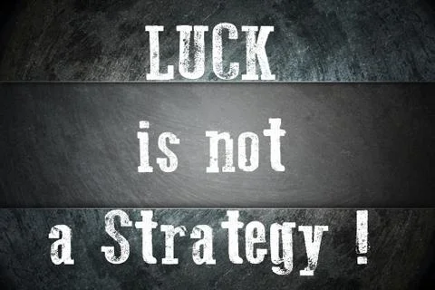 Luck is not a strategy concept イラスト素材