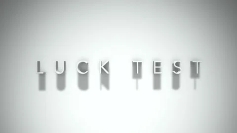 Luck test 3D title animation with shadows on a white background Video stock 297667460