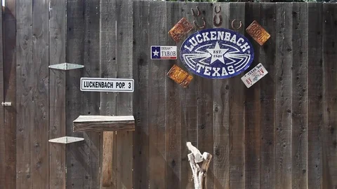 Luckenbach Texas Stockbeeldmateriaal 76868034