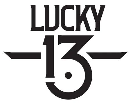 Lucky 13 Vector Emblem. Иллюстрация