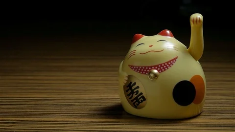 Lucky Asian Cat Video stock 118322389
