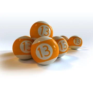 Lucky billiard balls Stock Illustration