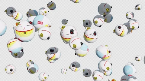 Lucky Cat Fall Vídeo Stock 305163634