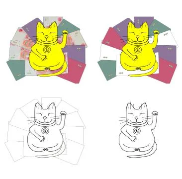 Lucky cat Illustrazione stock