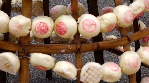 Lucky Chinese buns. Stock Footage 53778856