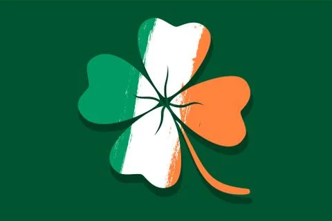 Lucky clover like Irish flag Stock Illustration