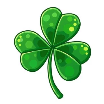 Lucky Clover isolated on white background Stock Illustration