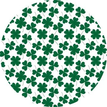 Lucky clover leaves Pattern on transparent background with green shamrocks for Stock Illustration