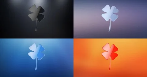 Lucky Clover S 3d Icon Stock Footage 75670175