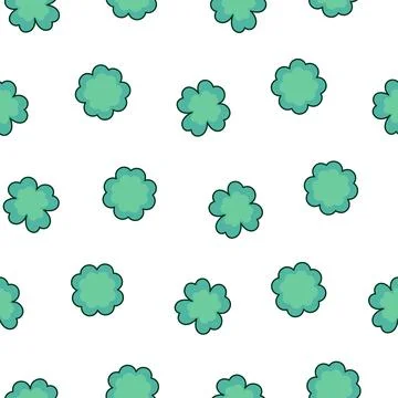 Lucky clover. Seamless pattern. Stock Illustration