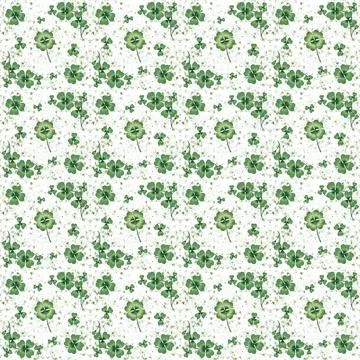 Lucky Clover Seamless Pattern Stock Illustration