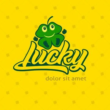 Lucky clover. Vector template. Stock Illustration