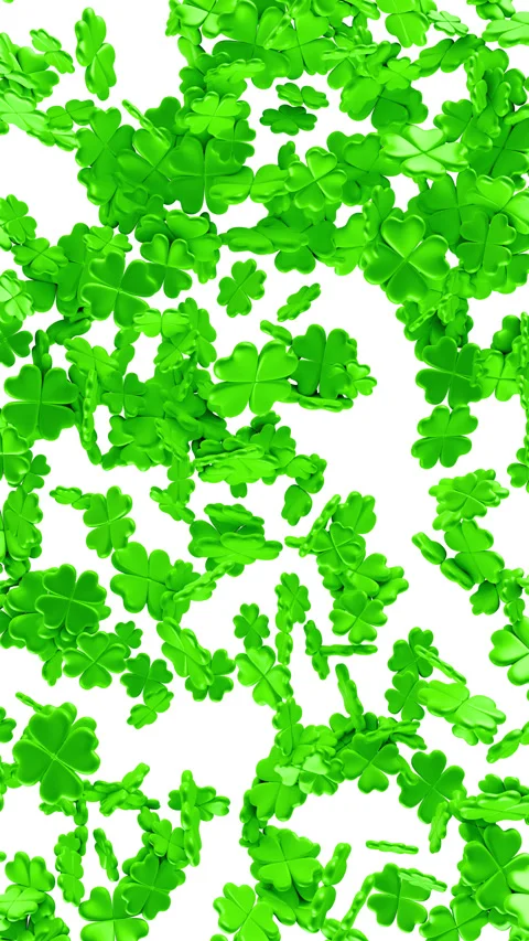 Lucky clovers falling. Stock Footage 287752551