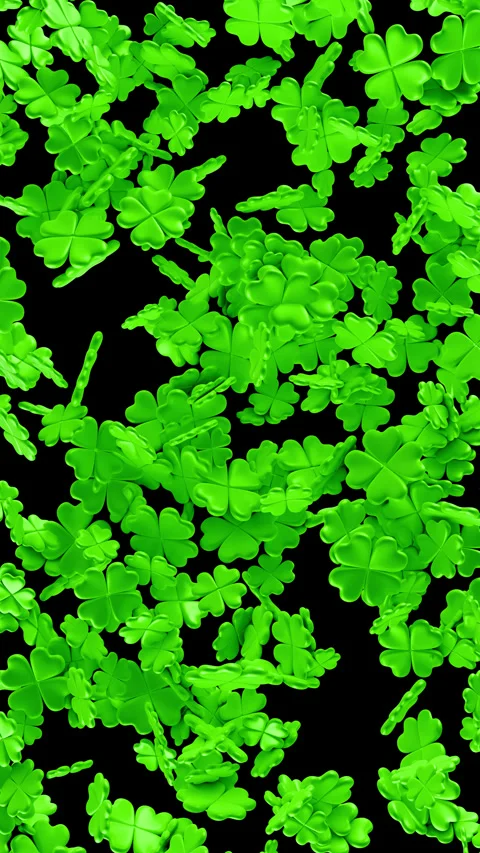 Lucky clovers falling. Stock Footage 287752929