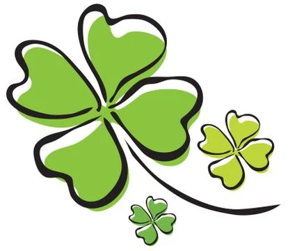 Lucky clovers Stock Illustration