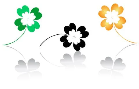 Lucky clovers Stock Illustration