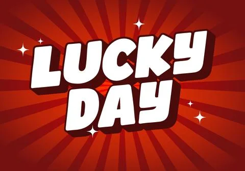Lucky Day text effect Graphic Design Stock Illustration