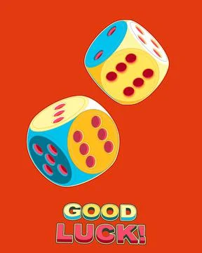 Lucky Dice with 6x6 Stock Illustration
