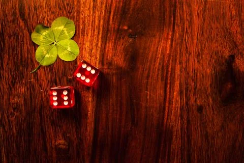Lucky dice gamling Stock Photos