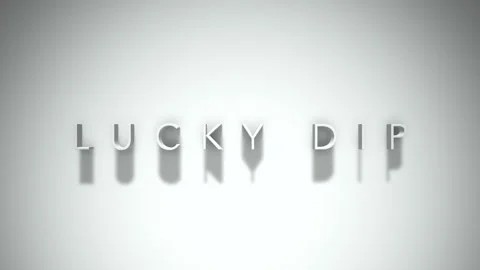 Lucky dip 3D title animation with shadows on a white background Stock Footage 297667445
