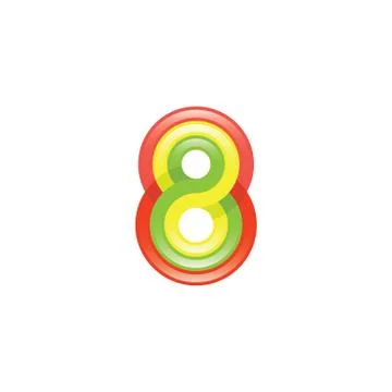 Lucky Eight  Logo Stock Illustration