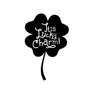 Lucky Four Leaf Clover Charm Stock Illustration