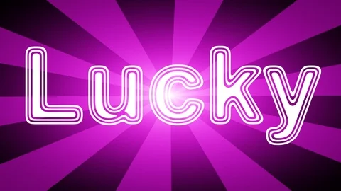 Lucky icon in red abstract background with rays. Stock Footage 113740510