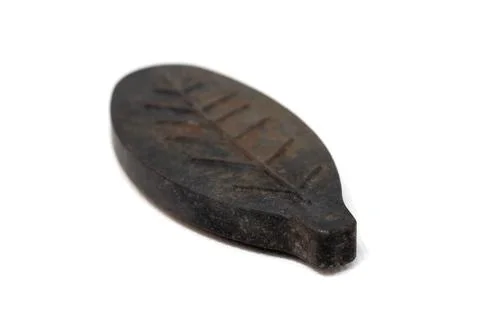 Lucky Iron Fish in Leaf Form isolated on white background Stock Illustration