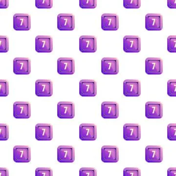 Lucky number seven seamless pattern background Stock Illustration