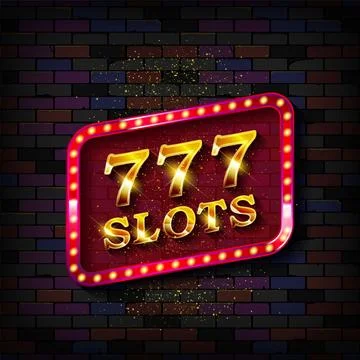 Lucky seven on slot machine Stock Illustration