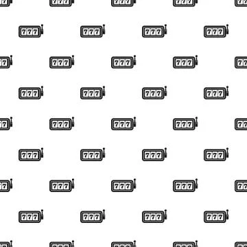 Lucky seven on slot machine pattern Illustrazione stock