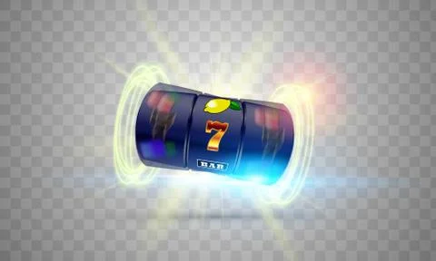 Lucky seven on slot machine. Vector. Stock Illustration
