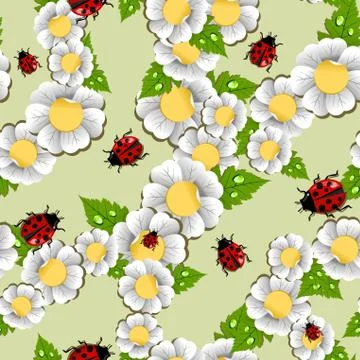 Lucky spring pattern Stock Illustration