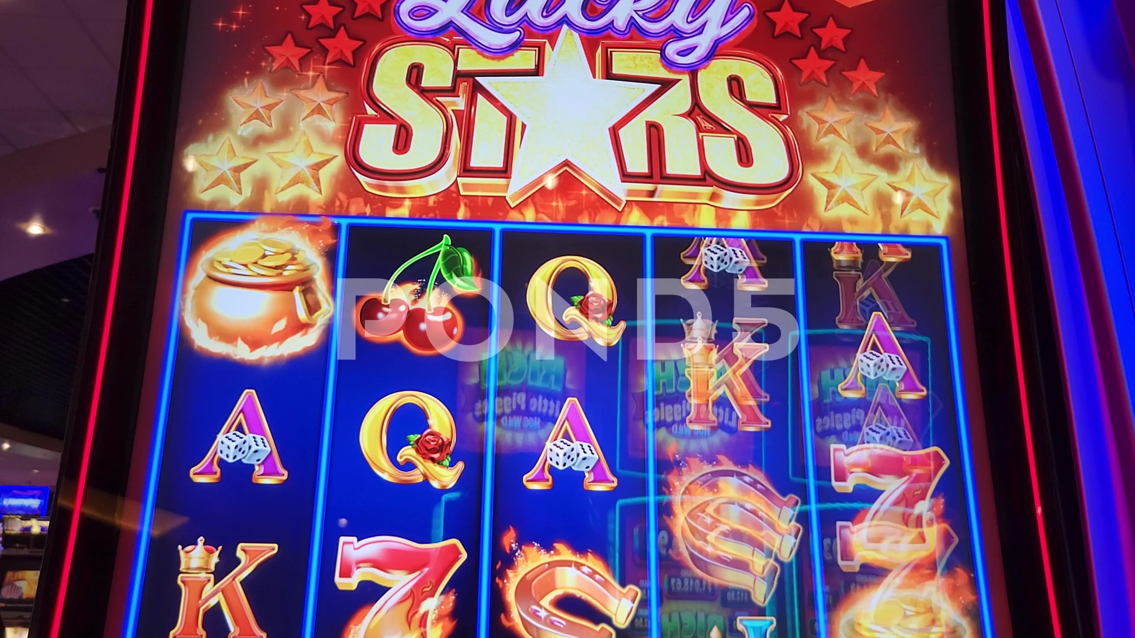 Lucky Stars Slot Machine Casino Game | Stock Video | Pond5