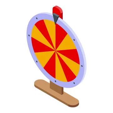 Lucky wheel icon isometric vector. Raffle draw Stock Illustration